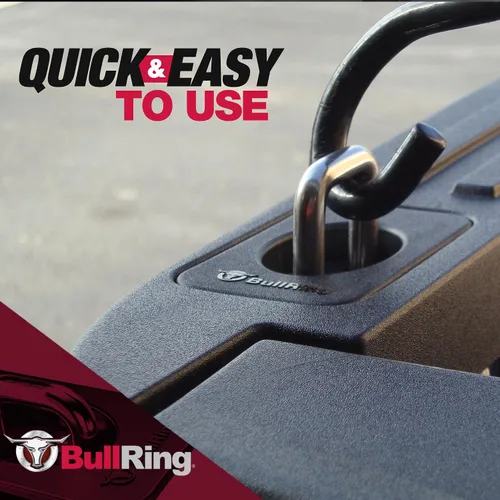 Vista 3 de Bull Ring - Amarres retráctiles para caja de camioneta ajustables para Ford F150 2015-25, Super Duty 2017-25, Raptor 2017-25 – Ajuste empotrado