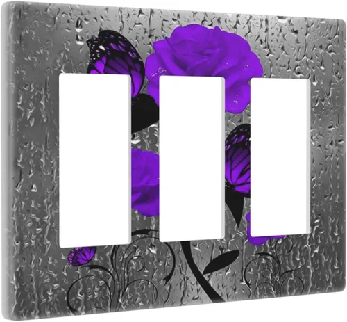 Vista 658 de Placa de Interruptor de Luz Azul de 1 Gang, Placa de Pared Decorativa de Palanca Individual, Cubierta de Placa de Pared de Palanca, Placa Frontal