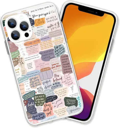Vista 6 de Diseño para iPhone 14 Pro Max, diseño de acuarela de perros, collage de Pug para iPhone, protección a prueba de golpes, funda transparente de TPU
