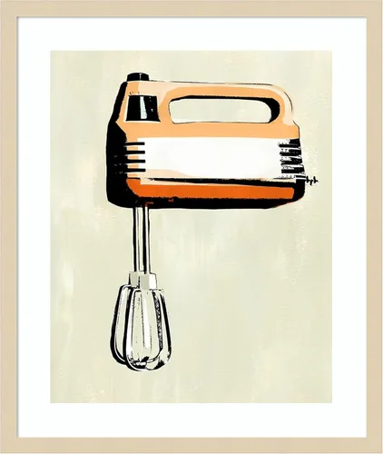 Vista 9 de Amanti Art Lienzo decorativo para pared enmarcado de 21 x 17 pulgadas, aparato de cocina retro III por Annie Warren, arte de pared de cocina