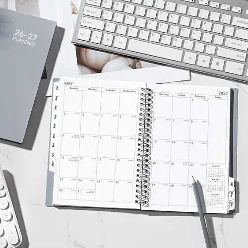 Vista 2 de Agenda y calendario 2026-2027, planificador académico 2026-2027, planificador semanal y mensual, julio 2026 a junio 2027, A5 (6 x 8.4 pulgadas)