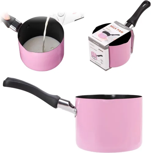 Vista 7 de Mini cacerola, calentador de mantequilla antiadherente verde de 0.5 cuartos de galón con asa, 2 boquillas de vertido, olla de leche múltiple olla