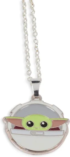 Vista 2 de Star Wars The Mandalorian, The Child - Collar de cadena con colgante de esmalte de 24 pulgadas