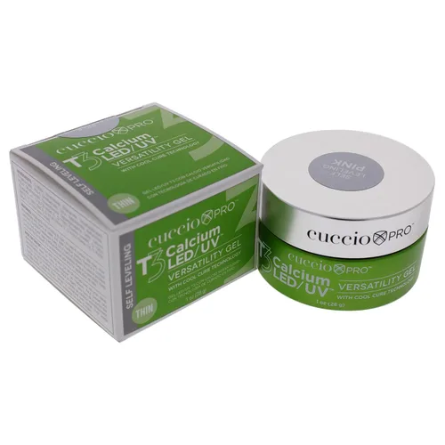 Vista 4 de Cuccio Pro T3 Gel de versatilidad Cool Cure LED/UV, gel autonivelante con calcio, increíblemente flexible, fuerte adherencia, acabado de alto
