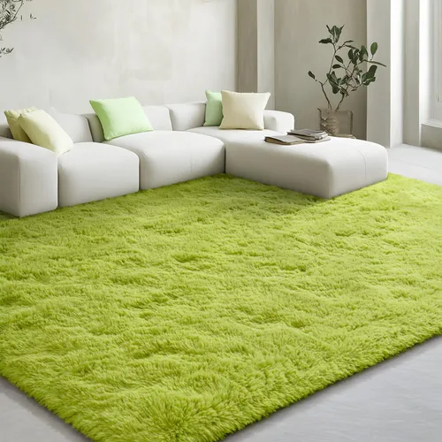 Vista 164 de EVOIONOS Alfombra Redonda Negra para Dormitorio, 4x4 Pies Alfombra de Área Circular Suave y Esponjosa para Sala de Estar, Alfombra Circular de Felpa