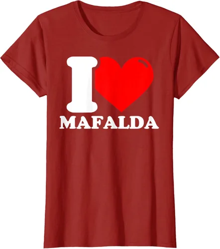 Vista 20 de Camiseta I Love Mafalda, Negro