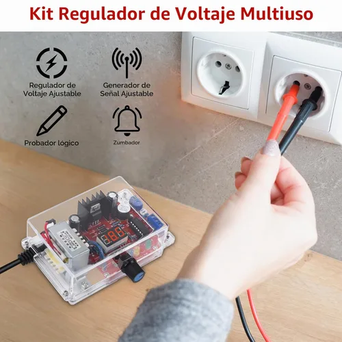 Vista 2 de LM317 Kit de bricolaje de fuente de alimentación ajustable, PEMENOL AC-DC 110V a 1.25V-12V Módulo de voltaje regulado con pantalla LED, generador