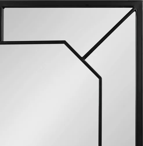 Vista 6 de Kate and Laurel Ardithe - Espejo rectangular decorativo geométrico; 24 x 30; negro; espejo rectangular moderno con incrustaciones de vidrio