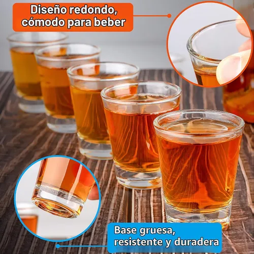 Vista 3 de SuproBarware Juego de 36 vasos de chupito de base pesada a granel 2 onzas/2