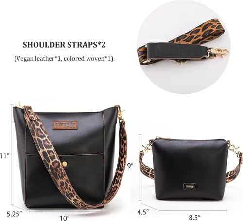 Vista 6 de Wrangler Bolsos de hombro para mujer con correa de guitarra