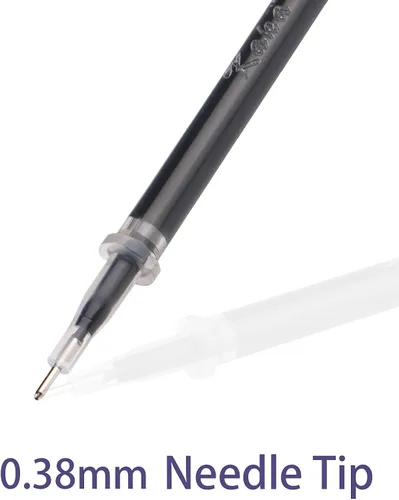 Vista 3 de Bolígrafo de tinta de gel, 18 unidades, punta extrafina de 0.015 in, lápiz capacitivo 2 en 1, tinta negra, escritura suave para oficina, negocios