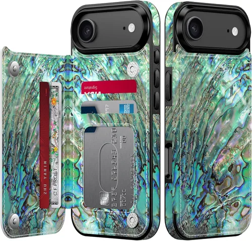 Vista 163 de LETO para iPhone 15 Pro Funda tipo cartera - Tapa tipo folio con patada - Diseños de moda - Tarjetero - Funda protectora para mujeres y niñas - 6.1