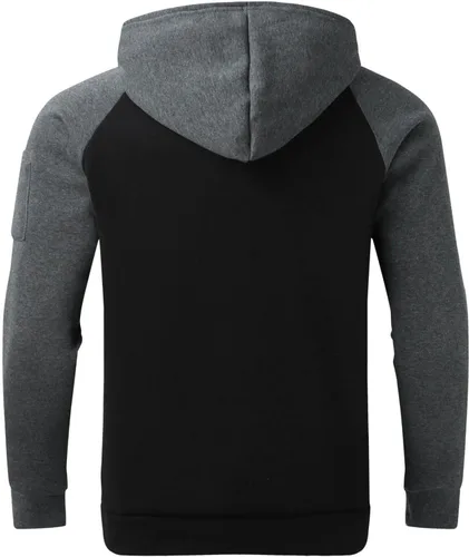 Vista 4 de Muscularfit Sudaderas con capucha grandes y altas para hombre, con bloques de color, manga larga, para gimnasio, entrenamiento, casual, ligera, 2023