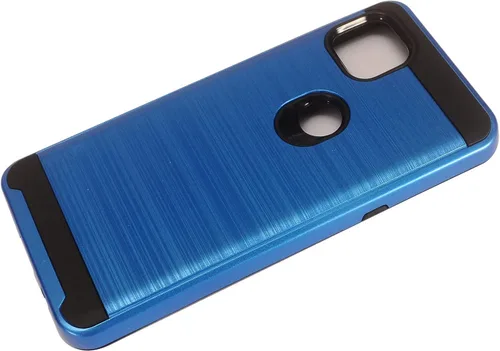 Vista 7 de Para Motorola One 5G Ace XT2113, Moto One 5G Ace (2021) - Funda de teléfono estilo cepillado - CS3 Azul