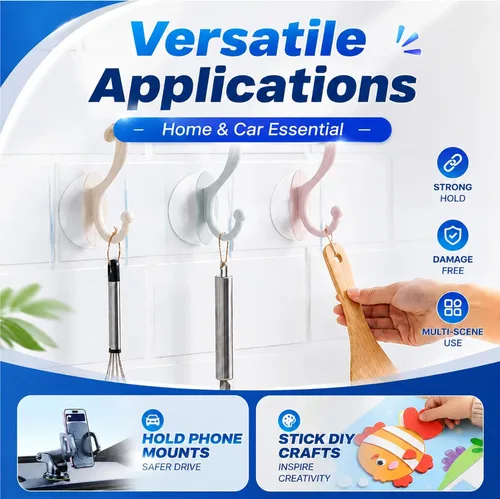 Vista 3 de ZOMPAGO 10 PIEZAS Cinta Adhesiva de Montaje Circular de Doble Cara Resistente - Impermeable, Fuerte Adherencia, Transparente, Alta Resistencia