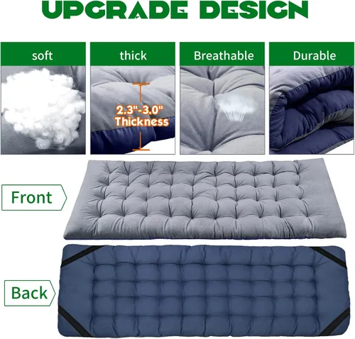 Vista 3 de Barbella Catre plegable para campamento, catre plegable para adultos, catre de dormir portátil con colchón plegable para exteriores, catres