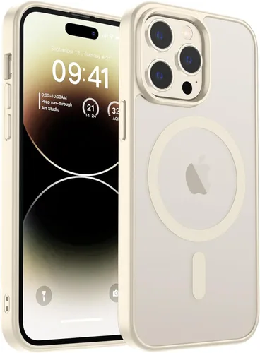 Vista 42 de zapica Funda magnética para iPhone Air, con protector de pantalla de vidrio templado, compatible con MagSafe, translúcida mate, a prueba de golpes