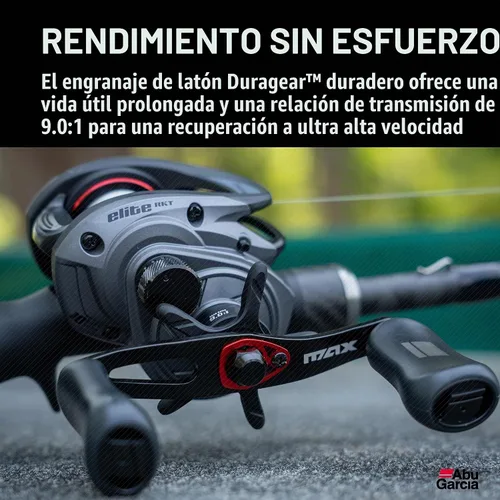 Vista 5 de Abu Garcia Max Elite - Carrete de pesca Baitcast de perfil bajo