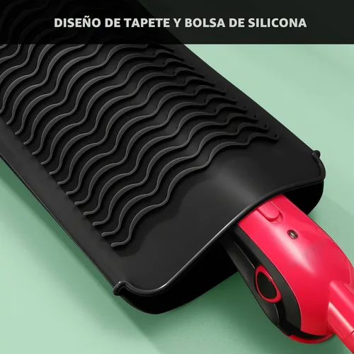 Vista 3 de ZAXOP - Funda de silicona resistente para plancha, rizador, herramientas calientes para el cabello (negro)