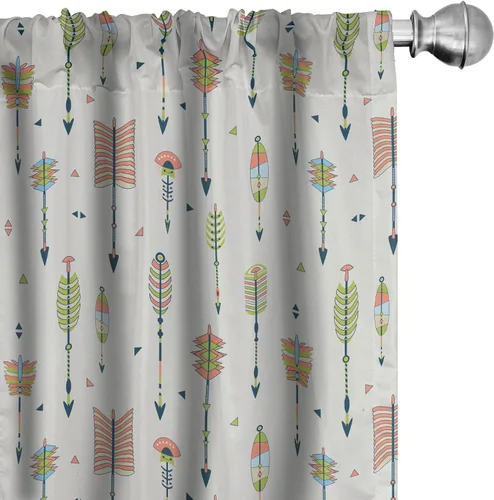 Vista 25 de Lunarable Cortinas para ventana para mascotas, divertidos personajes de gatos, estilo artístico, gatitos juguetones, animales peludos, decoración