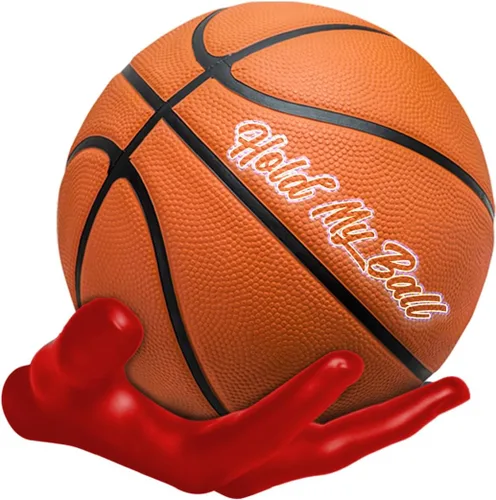 Vista 9 de Soporte de pelota montado en pared – Resina premium – Exhibición de baloncesto, fútbol, fútbol americano – Cuelga pelotas de forma segura