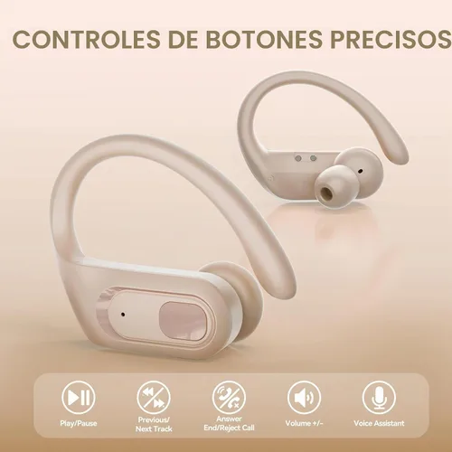 Vista 4 de occiam Auriculares inalámbricos con cancelación activa de ruido, auriculares Bluetooth, reproducción de 96 horas, llamadas claras, impermeables