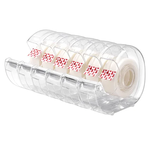 Vista 8 de Amazon Basics Cinta de acabado mate con dispensador, cinta invisible, 3/4" x 300" (8.33 yardas), paquete de 3, transparente