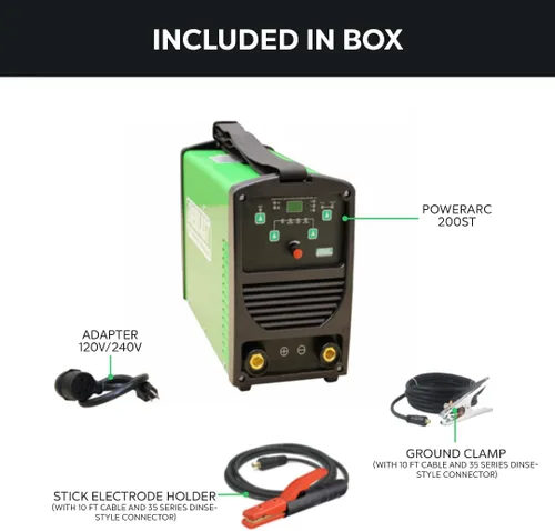Vista 4 de PowerARC 200ST 200amp TIG Stick IGBT soldador 110/220 voltaje dual