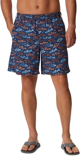 Vista 52 de Columbia Super Backcast - Pantalón corto de agua para hombre Impresión de tinte negro