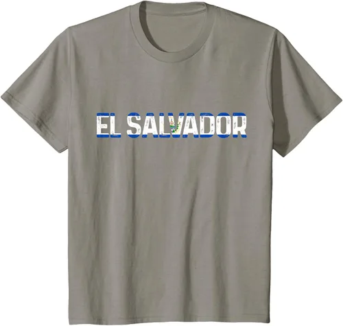 Vista 24 de Camiseta Vintage Pride con bandera salvadoreña de El Salvador, Negro