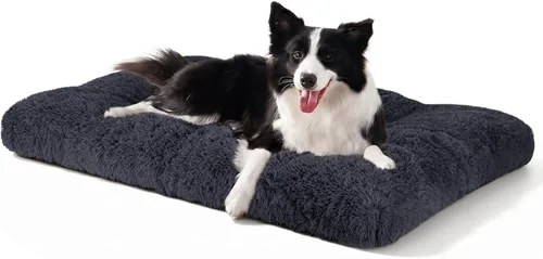 Vista 25 de JOEJOY - Almohadilla para cama para perro, cama de lujo lavable para perros, almohadilla suave antideslizante para perros pequeños, 23 x 18 Beige