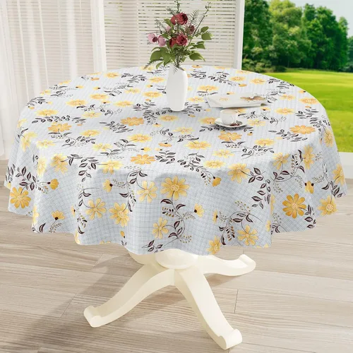 Vista 36 de misaya Mantel rectangular de vinilo impermeable, mantel lavable con reverso de franela, mantel de plástico para cena, picnic, interior y exterior