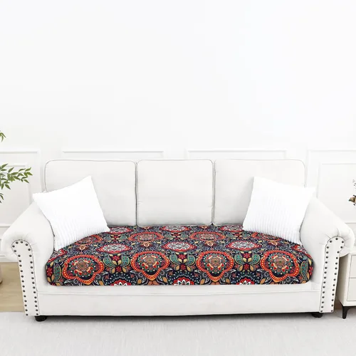 Vista 37 de Smiry Fundas de cojín de sofá estampadas, fundas elásticas suaves para sofá, fundas de sofá lavables antideslizantes, protector de muebles para Beige