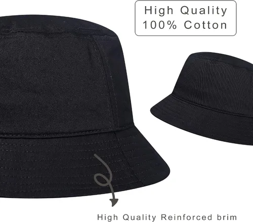Vista 45 de GADIEMKENSD Sombrero de pescador 100% algodón, unisex, protección solar UPF 50, ligero, plegable