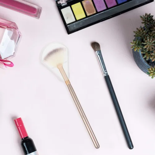 Vista 2 de OSALADI 10 brochas de maquillaje de PVC, protector de brochas de maquillaje, protector de brochas de cosméticos (no incluye los cepillos)