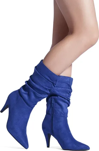 Vista 7 de DREAM PAIRS - Botas de tacón alto de media caña para mujer