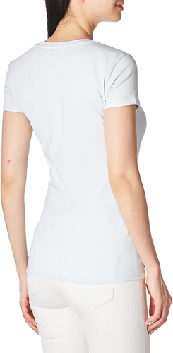 Vista 2 de GUESS Camiseta Adelina de manga corta con cuello redondo para mujer, Fresh Air