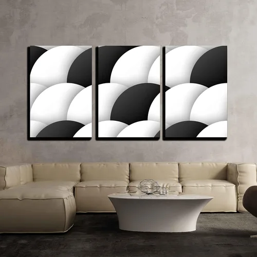 Vista 16 de wall26 - Arte de pared en lienzo de 3 piezas - Vista de la isla de Poros, Grecia y barco en blanco y negro - Arte moderno para el hogar estirado