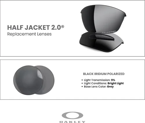 Vista 3 de OAKLEY Original Half Jacket 2.0 XL OO9154 Replacement Lenses For Men For Women+ Bundle Microfiber Pouch -FRAMES NOT INCLUDED