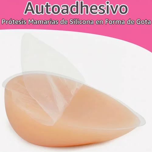 Vista 4 de IVITA Un par de formas de pecho adhesivas de silicona para prótesis de mastectomía, travesti, prótesis transgénero, cosplay Desnudo