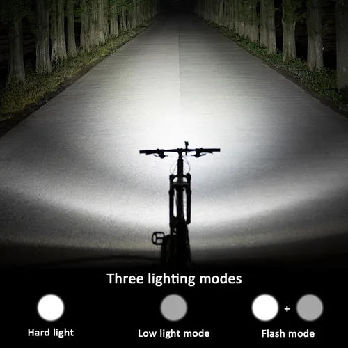 Vista 6 de Ultra Bright Bike Light, IPX4 Water Resistant Bicycle Headlight, USB Rechargeable, 3 Light Modes, Solar Powered LED Bicycle Lights Front for Kid