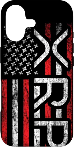 Vista 32 de iPhone 16 XRP Crypto - XRP criptomoneda - Bandera americana - Funda XRP
