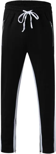 Vista 4 de Joggers para hombre, pantalones deportivos básicos de vellón activo para hombre, pantalones deportivos de gimnasio de tallas regulares y grandes