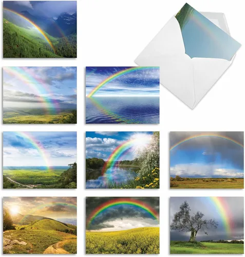 Vista 10 de The Best Card Company - Caja de 10 tarjetas para todas las ocasiones en blanco (4 x 5.12 pulgadas) - Tarjetas de paisaje escénico surtidas - Bolts