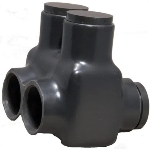 Vista 6 de Morris Productos 97115 Negro aislado 2 conductores empalme de doble entrada 2 tornillos 1/0 - 14, doble clasificación CU9AL aluminio, 600V, listado