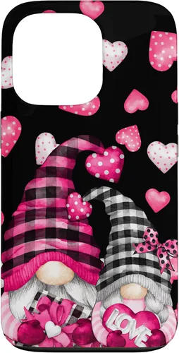 Vista 10 de Pink Buffalo Plaid Valentines Gnome Cute Love Heart Case for iPhone 17