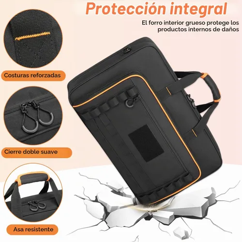 Vista 4 de DJ Controller Case for DDJ-FLX4/ 200/400/SR2/REV1 Numark Party Mix 2 Bolsa de DJ para Mixtrack Platinum FX con compartimento para laptop de 15.6