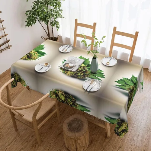 Vista 21 de Mantel rectangular de encaje de poliéster con diseño patriótico de camión del 4 de julio, 54 x 72 pulgadas, resistente a las arrugas, lavable