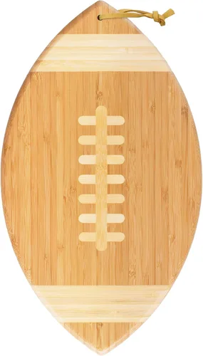 Vista 8 de Totally Bamboo Tabla de cortar de madera de bambú con forma de béisbol y tabla de charcutería, gran regalo para los fanáticos del béisbol