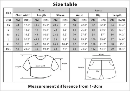 Vista 5 de SIAOMA Conjunto de pantalones cortos de anime de dos piezas con camiseta corta corta de manga